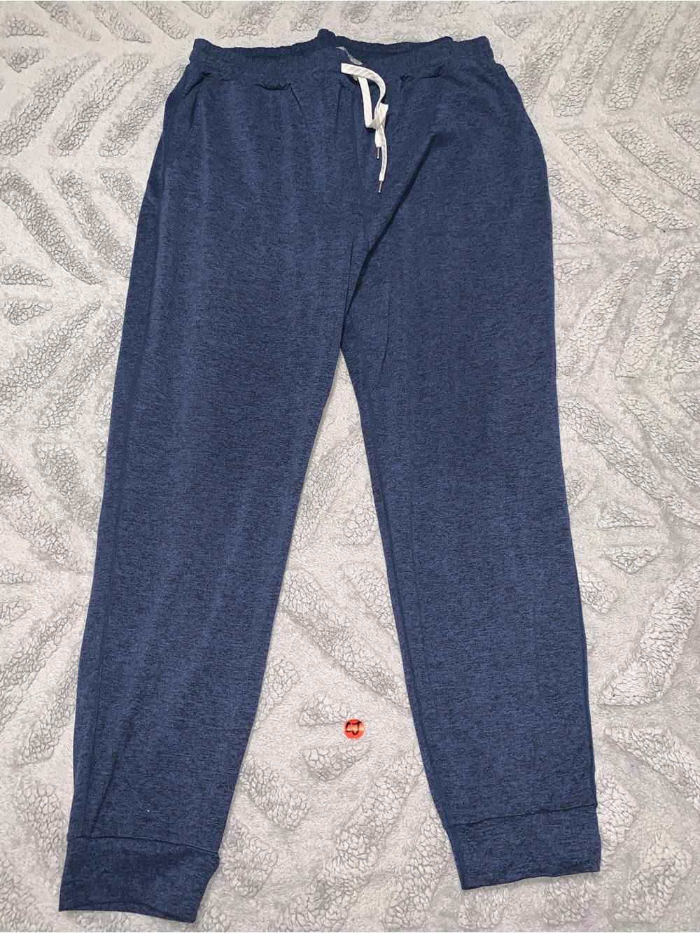 W Casual Drawstring Jogger Pants - Navy very soft size XL